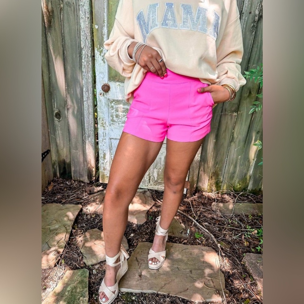 Cute Hot Pink Dinner Date Night Shorts 🩷